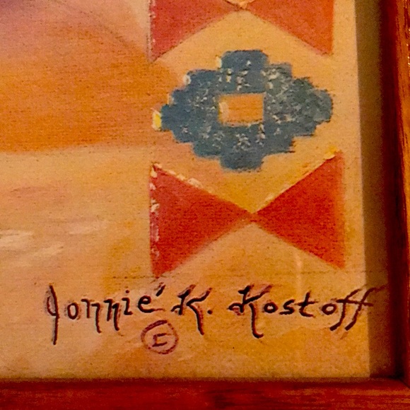 SOUTHWESTERN ART WITH OAK FRAME - Picture 8 of 8